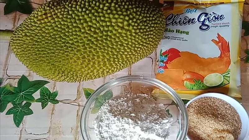 Nguyên liệu làm món mít non chiên