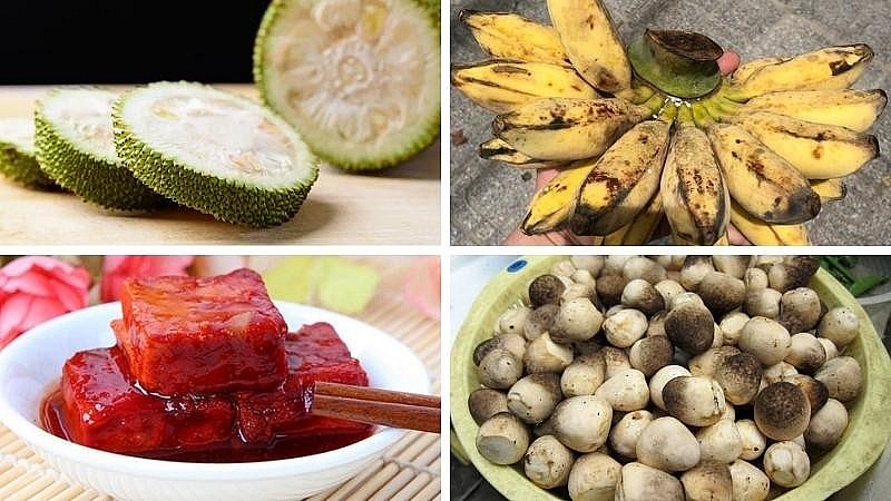 Nguyên liệu làm mít non om chao đỏ