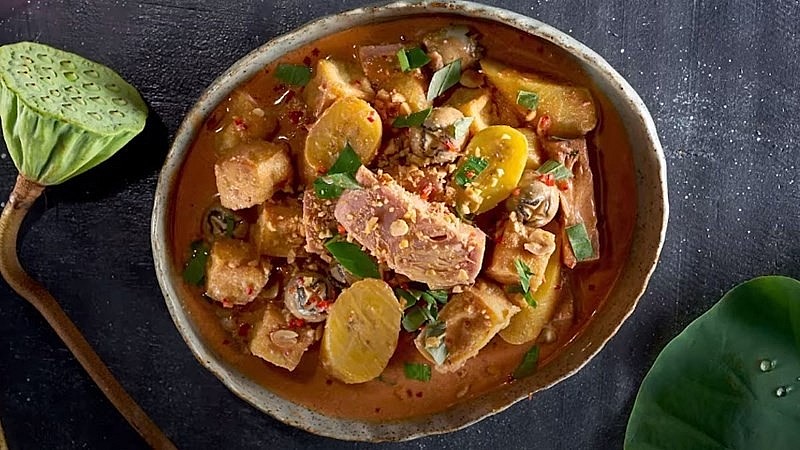 Mít non om chao đỏ thơm ngon và đậm vị