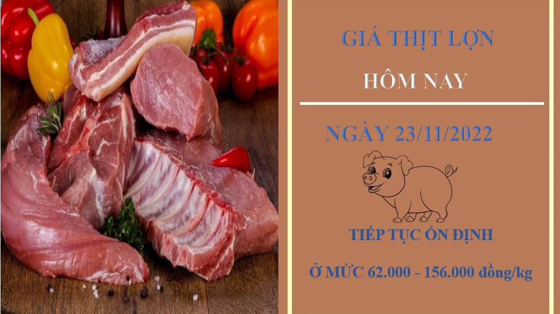 Giá thịt heo hôm nay 23/11/2022: Đứng yên tại WinMart