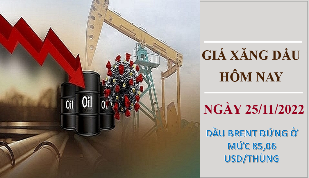 Giá xăng dầu hôm nay 25/11/2022: Giá dầu thô tiếp tục sụt giảm