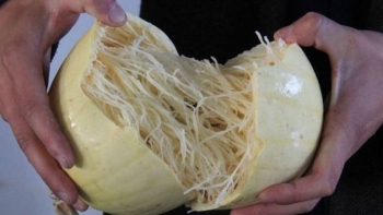 Giống bí độc lạ chứa đầy mỳ sợi ngon mê mẩn, giá 100.000 đồng/quả