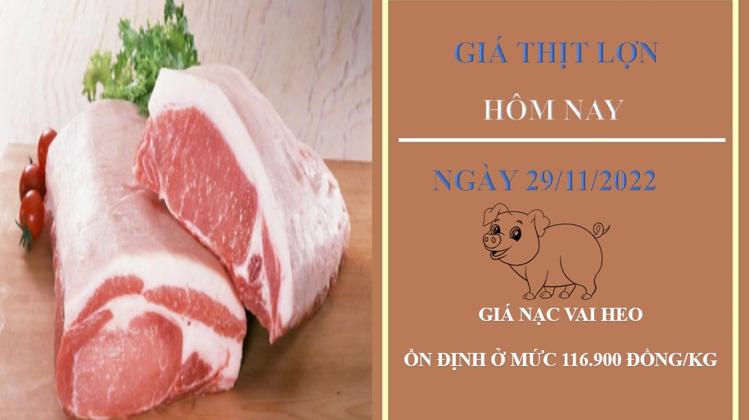 Giá thịt heo hôm nay 29/11/2022: Không có thay đổi tại WinMart