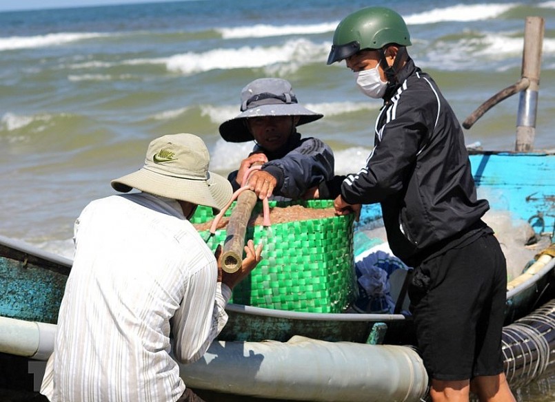 Nụ cười mùa ruốc biển, ra biển hụp lặn kiếm tiền triệu mỗi ngày