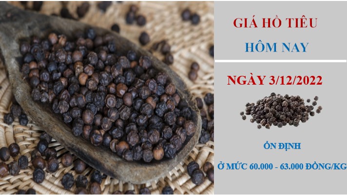 Giá hồ tiêu hôm nay 3/12/2022: Duy trì mức ổn định