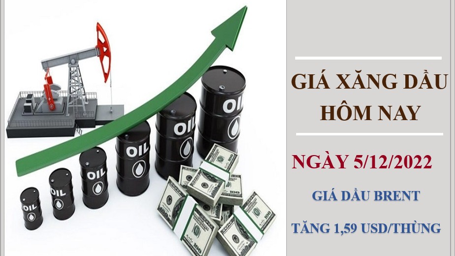 Giá xăng dầu hôm nay 5/12/2022: Giá dầu thô tăng mạnh