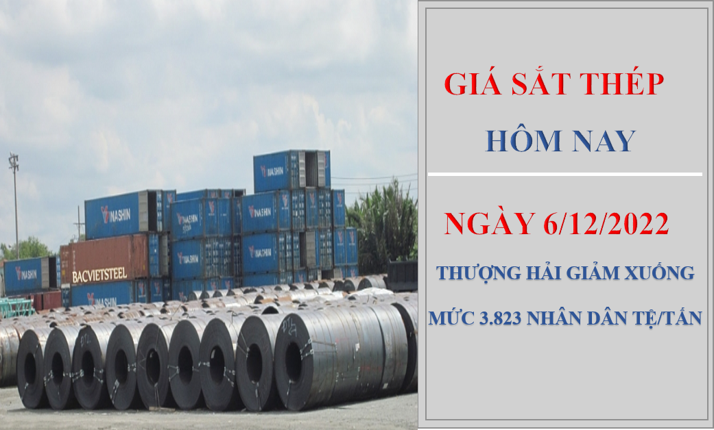 Giá sắt thép hôm nay 6/12/2022: Quay đầu giảm trên Sàn Thượng Hải