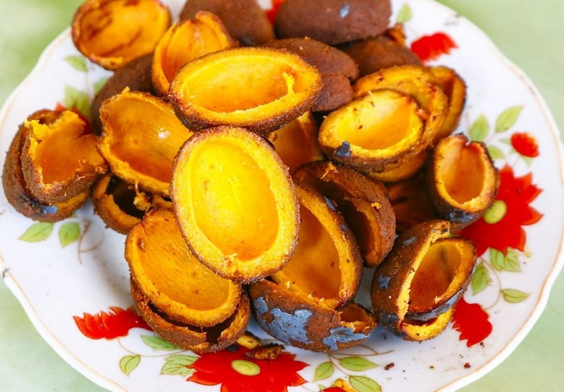 Món đặc sản cọ muối dưa có vị béo ngậy, mùi thơm đặc trưng