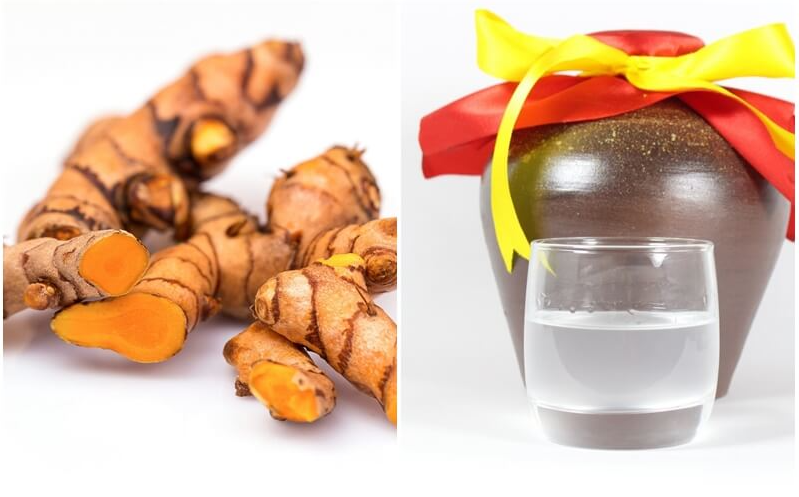 Trị mụn bằng nghệ tươi và rượu trắng  Nguồn bài viết: https://vienthammydiva.vn/cach-tri-mun-bang-nghe/