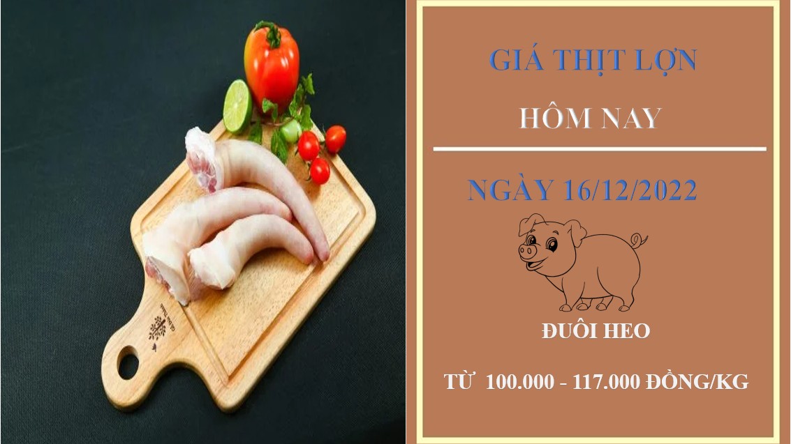 Giá thịt heo hôm nay 16/12/2022: Tiếp tục ổn định tại Công ty Thực phẩm bán lẻ