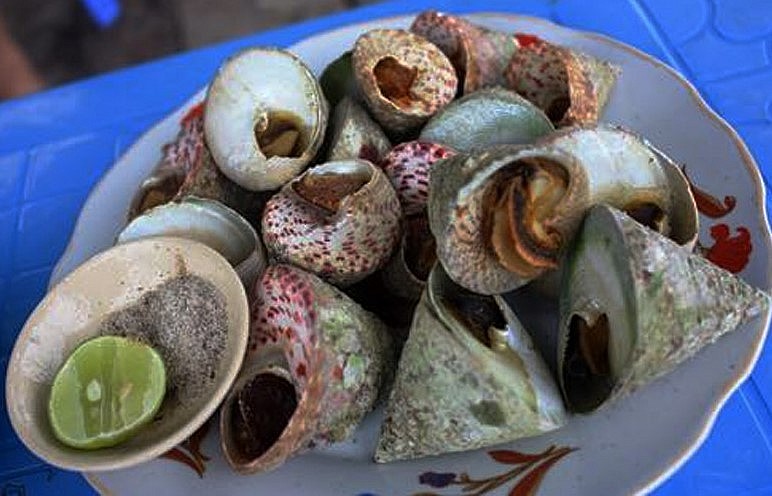 Đặc sản ốc vú nàng món ngon khó cưỡng khi đến Ninh Thuận.