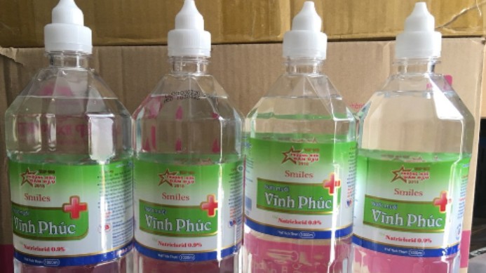 Thu hồi toàn quốc lô Nước muối Vĩnh Phúc do không đạt tiêu chuẩn chất lượng