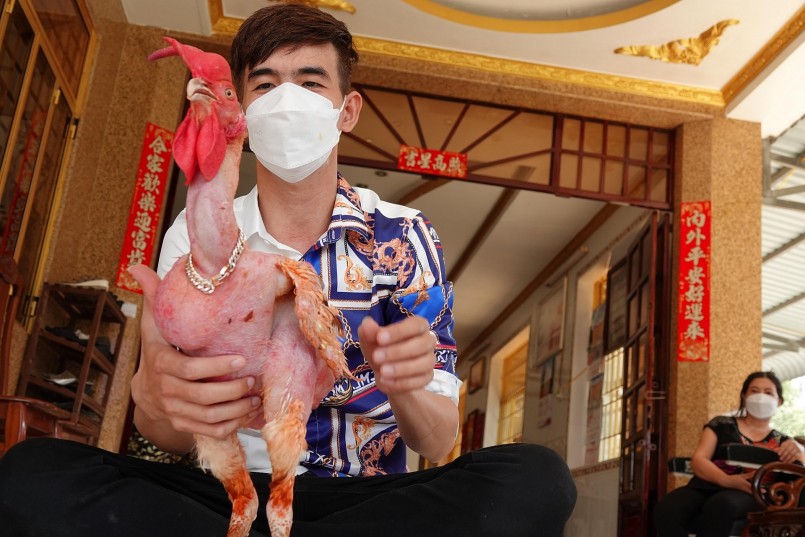 Mỗi tuần tắm cho nó từ 2 - 3 lần, thường tắm bằng xà bông thơm, sữa tắm hoặc dùng khăn lau mình cho sạch”, anh Phong chia sẻ