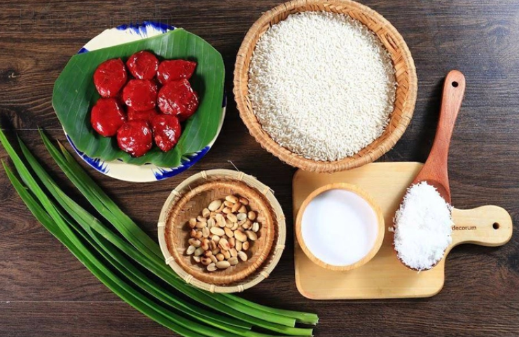 Nguyên liệu cần chuẩn bị để làm xôi gấc