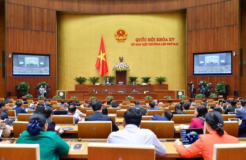 Quốc hội thảo luận tại hội trường về Quy hoạch tổng thể quốc gia thời kỳ 2021-2030, tầm nhìn đến năm 2050