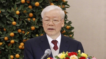 Tổng Bí thư Nguyễn Phú Trọng chúc Tết các đồng chí lãnh đạo, nguyên lãnh đạo Đảng, Nhà nước, Mặt trận Tổ quốc Việt Nam