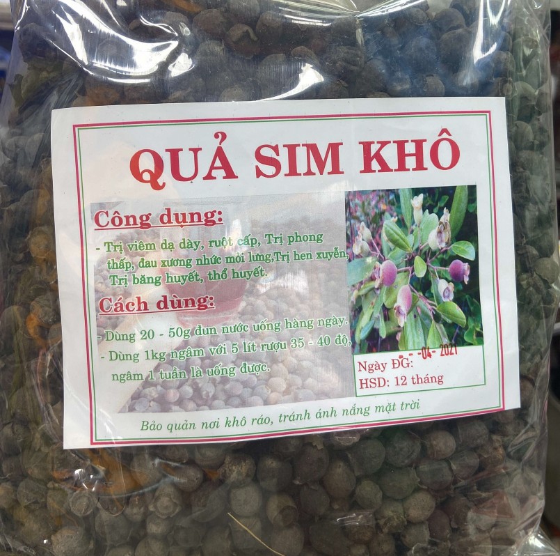 Anh Bắc sản phẩm quả sim tươi và sim khô đóng gói và bán qua kênh online khắp cả nước.