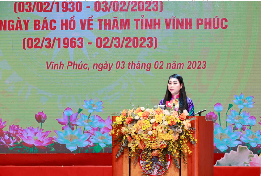 Bí thư Tỉnh ủy Vĩnh Phúc Hoàng Thị Thúy Lan ph
