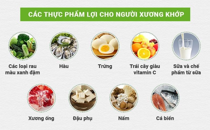Những thực phẩm tốt cho người bị bệnh xương khớp