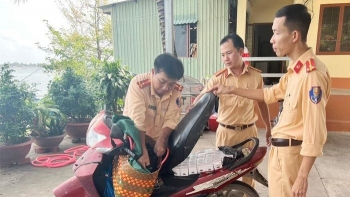 An Giang: Bắt quả tang 3 xe máy vận chuyển 1.700 gói thuốc lá nhập lậu