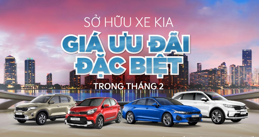 Sở hữu xe Kia với giá ưu đãi đặc biệt trong tháng 2?