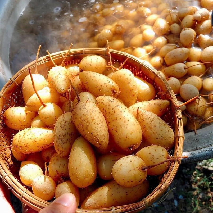 Củ lùn luộc