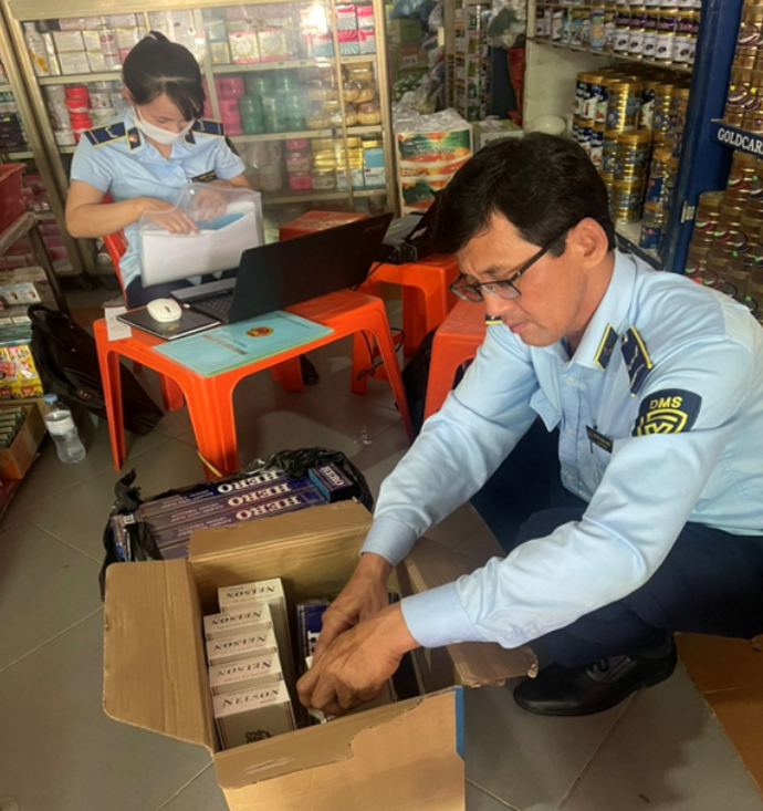 Thu giữ hàng hóa là thuốc lá nhập lậu