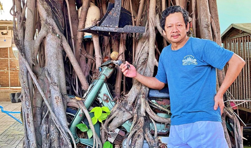 Ông Tâm cho biết, đây là báu vật được tạo thành tự nhiên từ sự lãng quên của mình.