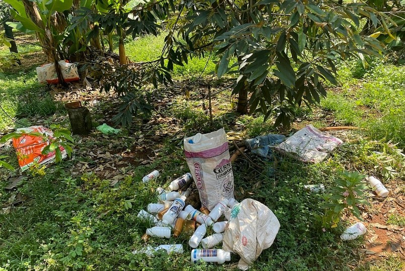 Bao bì thuốc BVTV, chế phẩm sinh học không được thu gom cũng là nguyên nhân khiến vùng trồng không được cấp mã.