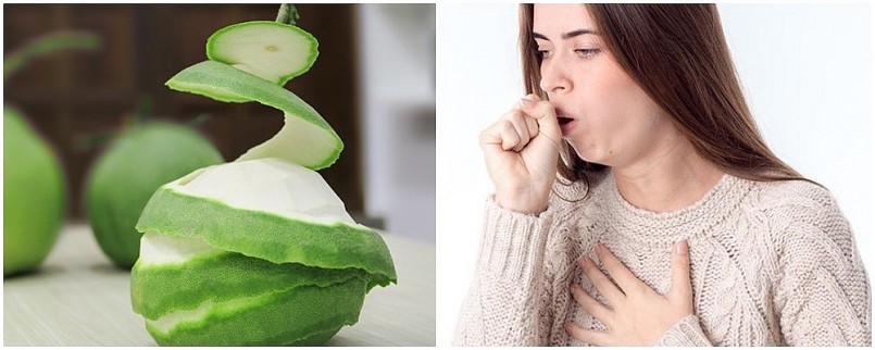 Chứng ho kéo dài cũng có thể được khắc phục bằng việc sử dụng vỏ bưởi đúng cách