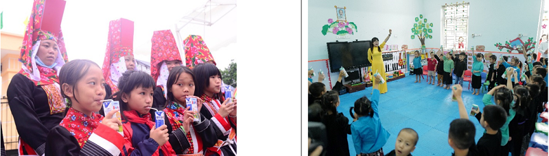 Với sự đồng hành của Quỹ sữa, “giờ uống sữa” từ nay sẽ trở thành một hoạt động hàng ngày của các bé mỗi ngày khi đến lớp