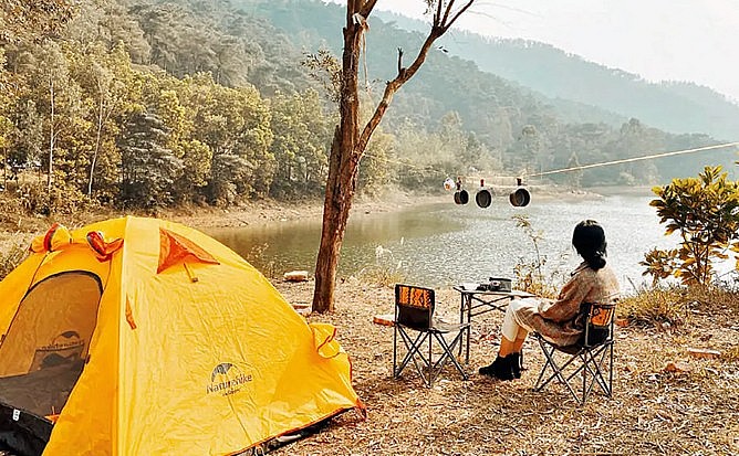 cắm trại qua đêm tại Thiên Sơn Suối Ngà