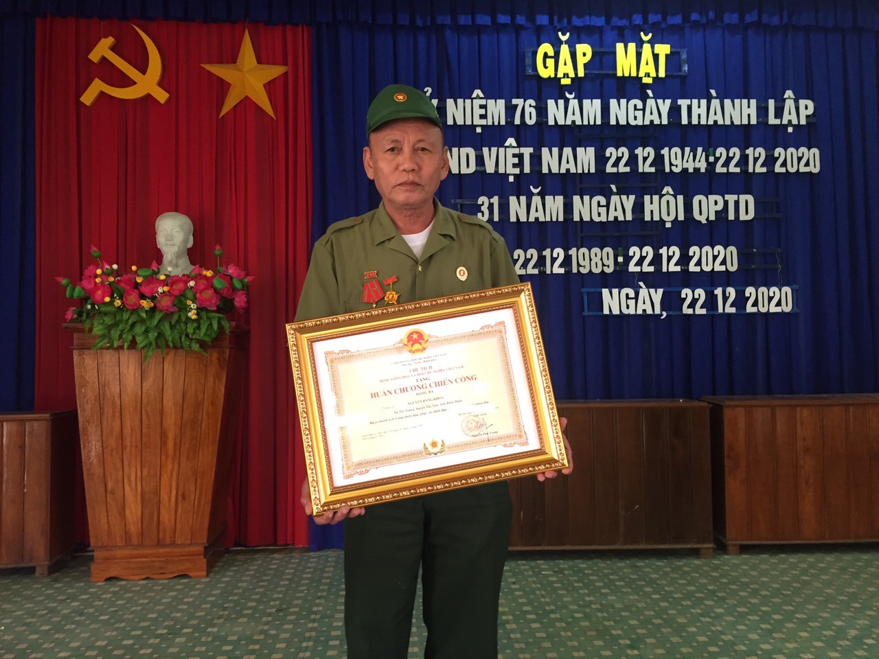 Thương binh Nguyễn Đăng Khoa tâm huyết với công tác tìm kiếm, quy tập mộ liệt sỹ