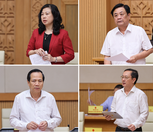 Các đại biểu cũng đánh giá khái quát, kinh tế vĩ mô được duy trì ổn định, lạm phát được kiểm soát, tăng trưởng được thúc đẩy, các cân đối lớn được bảo đảm - Ảnh: VGP