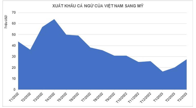Xuất khẩu cá ngừ sang thị trường Mỹ tiếp tục giảm sâu