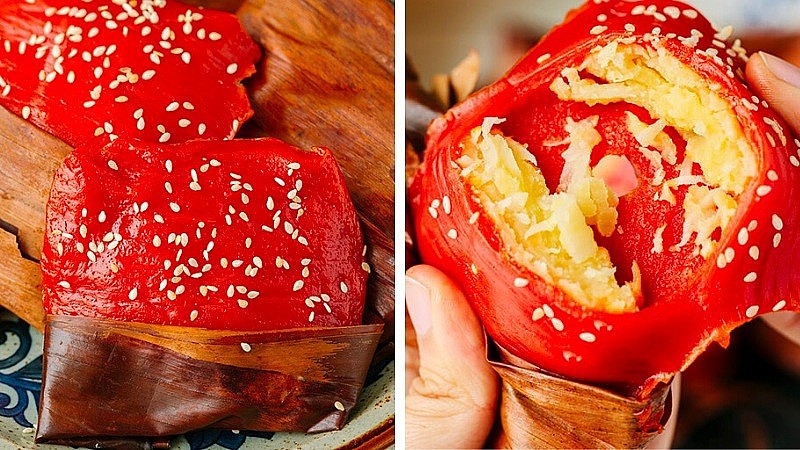 Bánh gấc Hải Dương là một món ăn truyền thống của vùng đất Ninh Giang