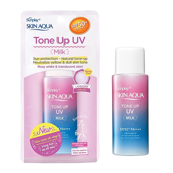 Giá mỹ phẩm dòng kem chống nắng Skin Aqua Tone Up UV của Sunplay