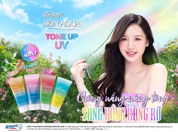 Giá mỹ phẩm dòng kem chống nắng Skin Aqua Tone Up UV của Sunplay