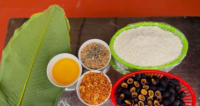 Những nguyên liệu chính để làm nên món xôi trám đen