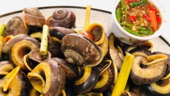 Đến Mộc Châu, thưởng thức món ốc đá Suối Bàng lạ miệng, ăn cực cuốn