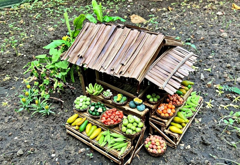 Bộ sản phẩm Khu vườn trái cây miền Tây bằng đất sét khiến cộng đồng mạng thích thú vì trông như thật.