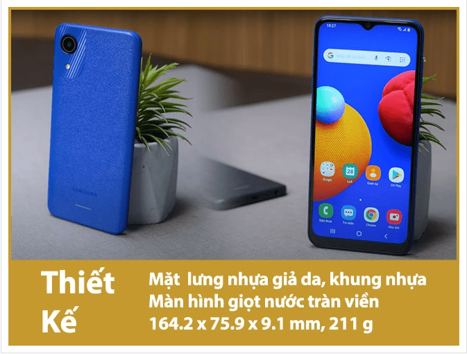 Giá điện thoại Samsung Galaxy A03 Core mới nhất