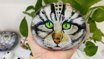 Tuyệt chiêu biến những viên đá cuội vô tri thành tác phẩm tranh bán tới 50 triệu đồng