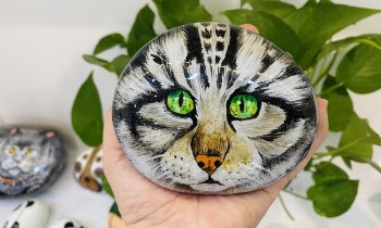 Tuyệt chiêu biến những viên đá cuội vô tri thành tác phẩm tranh bán tới 50 triệu đồng