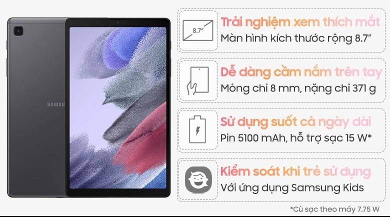 Máy tính bảng Samsung Galaxy Tab A7 chỉ hơn 3 triệu vẫn xứng danh "hàng hiệu"