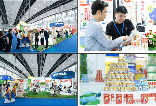 Với quy mô lớn và thiết kế độc đáo, gian hàng của Vinamilk nổi bật và thu hút chỉ tập trung vào một dòng sản phẩm duy nhất là sữa đặc Ông Thọ. 