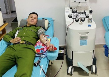 Một cán bộ công an xã nhiều lần hiến tiểu cầu cứu bệnh nhân nguy kịch