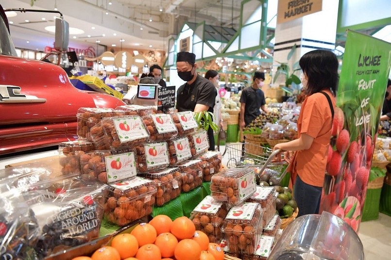 Vải Thiều Bắc Giang phủ kín Trung tâm thương mại ở Thái Lan, giá 200.000 đồng/kg