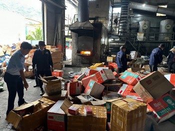 Phú Yên: Tiêu hủy lượng lớn hàng hóa vi phạm