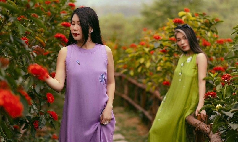 Khu vườn thu hút nhiều khách đến tham quan, trải nghiệm.